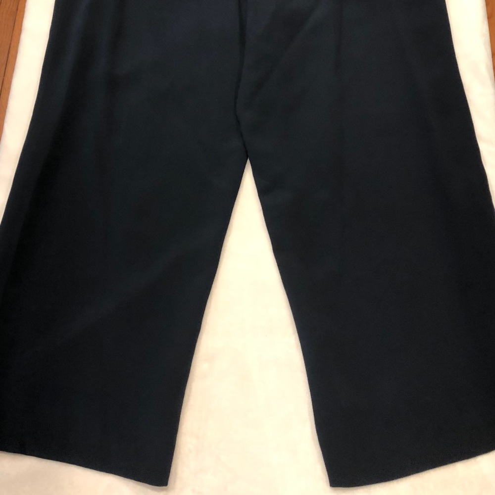 Sold-Worth New York Blue 100% Silk Woven Side Zip Flat Front Dress Pants - Picture 3 of 5